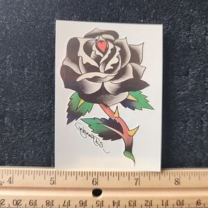 Ed Hardy Black Rose Temporary Tattoo